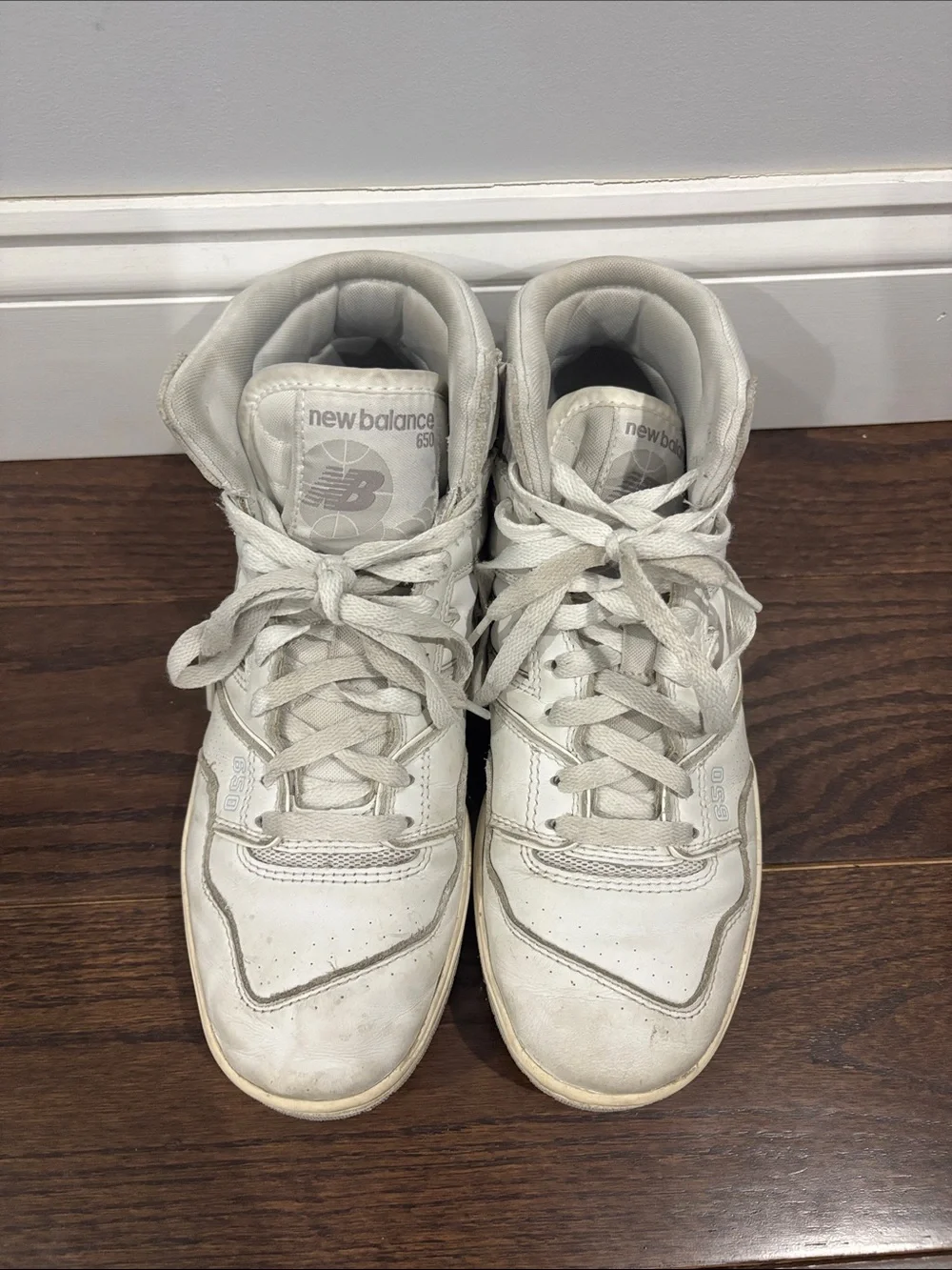New Balance 650R Triple White Men’s High-Top Sneakers